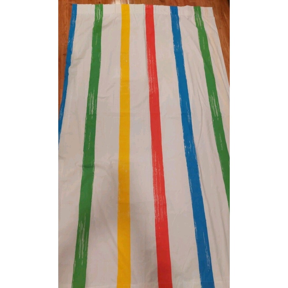 Vintage 1970s Marimekko Curtain Panel by Dan River Paint Brush Stripe 48"x87"